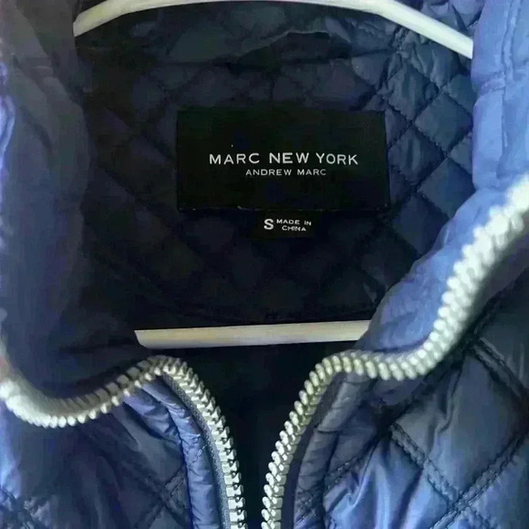 MARC NEW YORK QUILTED NAVY BLUE VEST - S - Picture 4 of 9